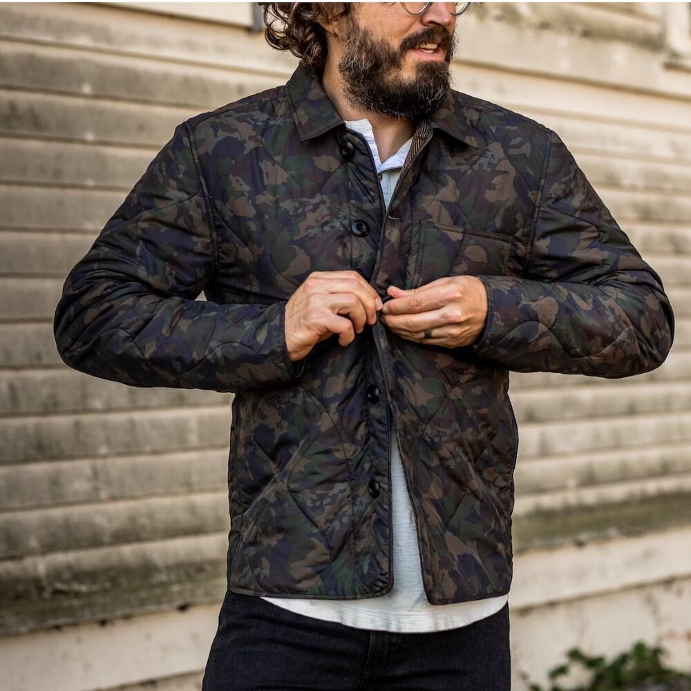 Billy Reid Packable Camelia Lightweight Quilted Jacket